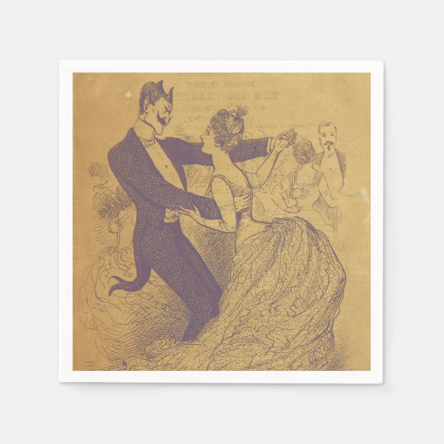 Lucifer Dancing With a Lady Napkin (Front)