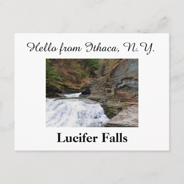 LUCIFER FALLS ITHACA NEW YORK  POSTCARD (Front)