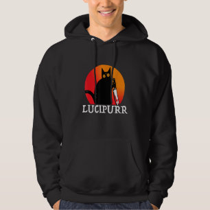Lucifer Occult Satanic Cat Lucipurr Antichrist Bap Hoodie