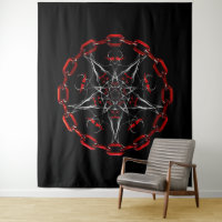 Lucifer Star Gothic Fractal Occult Art