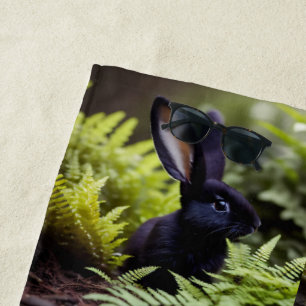 Lucifer The Black Little Bunny, Beach Towel