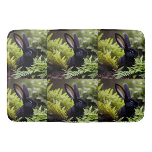Lucifer The Black Little Bunny Memory Foam Bathmat