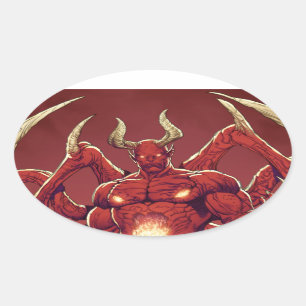 Lucifer the Devil, the Prince of Darkness, Satan Oval Sticker