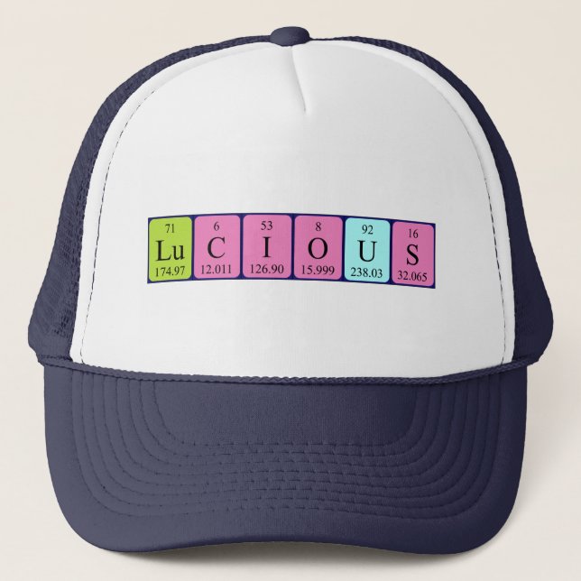 Lucious periodic table name hat (Front)