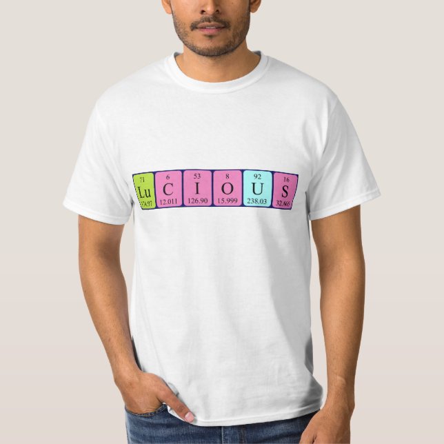 Lucious periodic table name shirt (Front)