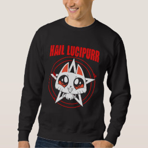 Lucipurr Satanic Baphomet Gothic Occult Demon Cat Sweatshirt