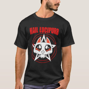 Lucipurr Satanic Baphomet Gothic Occult Demon Cat T-Shirt