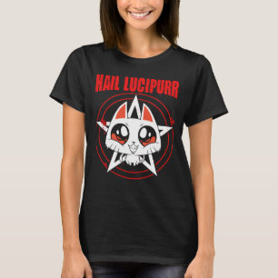 Lucipurr Satanic Baphomet Gothic Occult Demon Cat T-Shirt