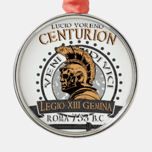 Lucius Voreno, a famous Roman Centurion Metal Tree Decoration