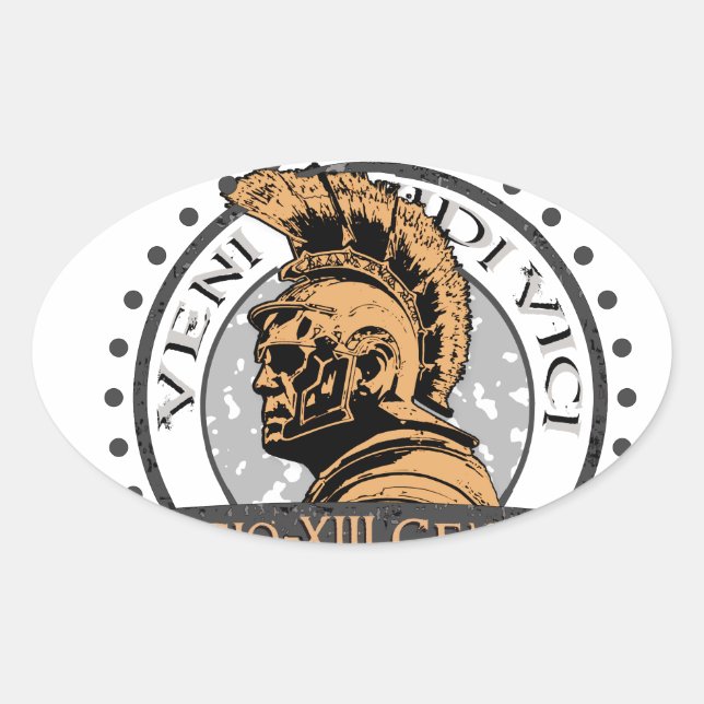 Lucius Voreno, a famous Roman Centurion Oval Sticker (Front)