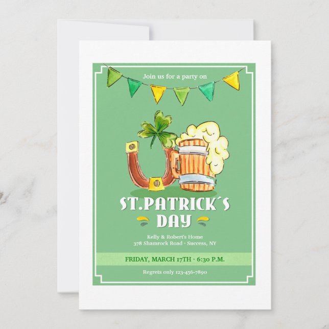 Luck and Brew Invitation (Front)