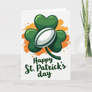 Luck And Rugby St Patricks Day Card