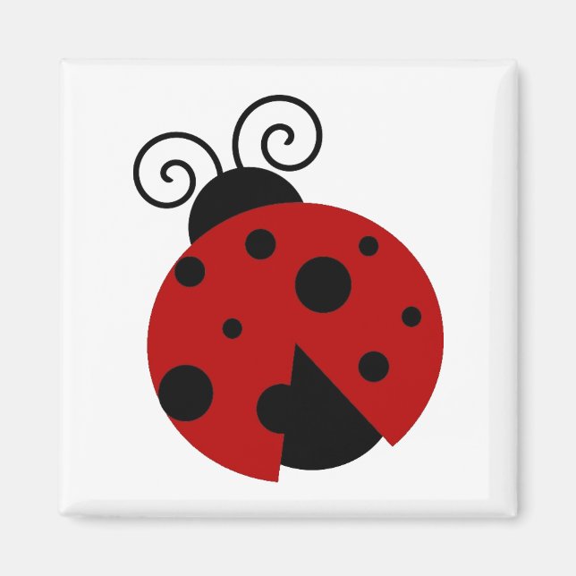 Luck be a Ladybug Cute Cartoon Insect Design Magnet (Front)