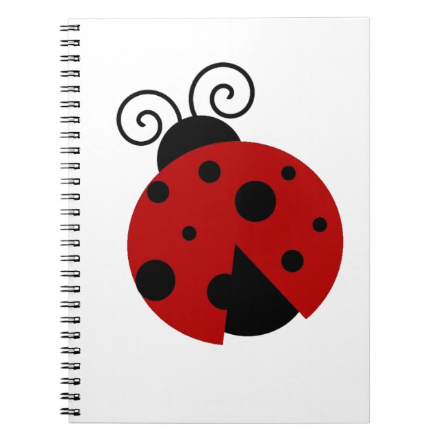 Luck be a Ladybug Cute Cartoon Insect Design Notebook (Front)
