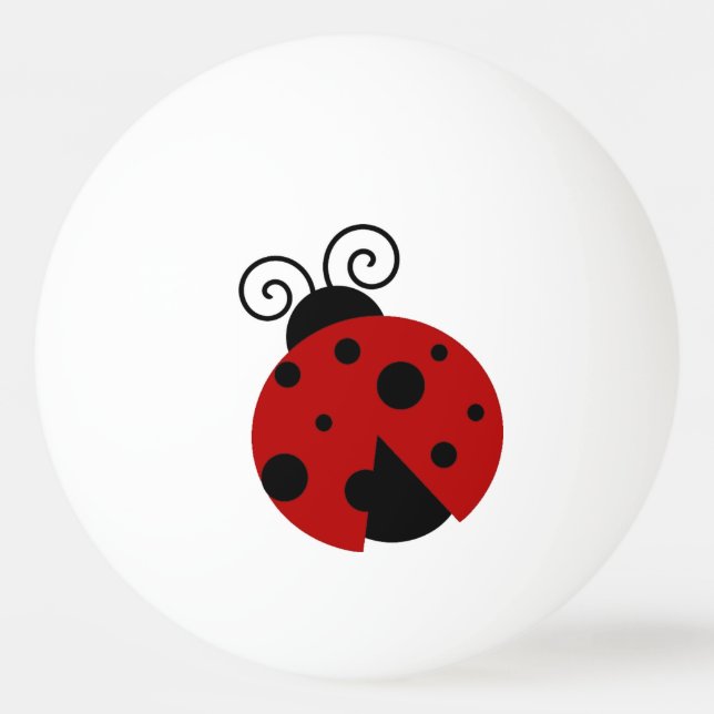 Luck be a Ladybug Cute Cartoon Insect Design Ping Pong Ball (Front)