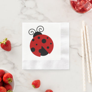 Luck be a Ladybug Cute Cartoon Napkin