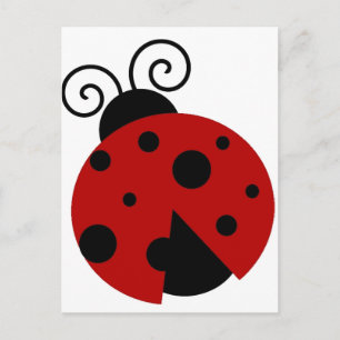 Luck be a Ladybug Cute Cartoon Postcard