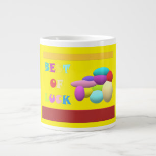 Luck Charm congratulations message yellow Large Coffee Mug