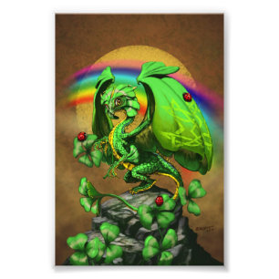 Luck Clover Dragon 4x6 Print