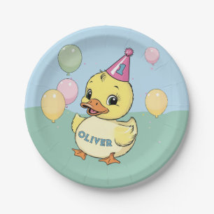 Luck Duck Birthday Party Duckie Paper cup Paper Plate
