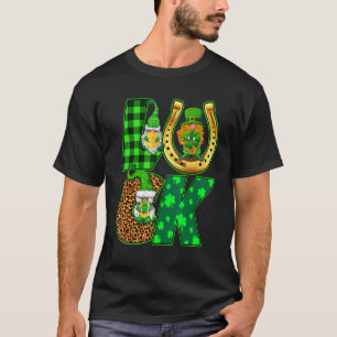 Luck Gnomes Leprechaun Shamrock Horse Shoes St Pat T-Shirt