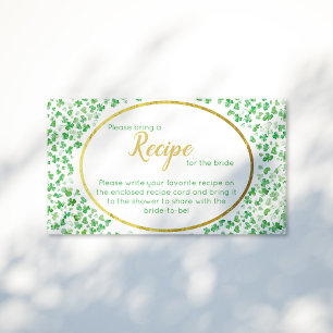 Luck in Love Green St. Patrick's Day Bridal Shower Enclosure Card