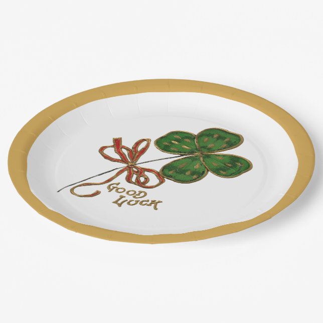 Luck O The Irish St. Patrick's Paper Plate (Angled)