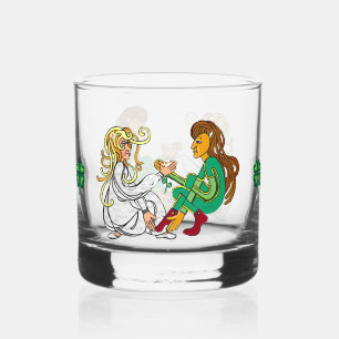 Luck of the Irish Celtic lovers Whiskey Glass