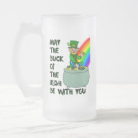 Luck of the Irish custom St Patrick's Beer Mug
