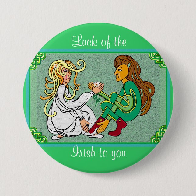 Luck of the Irish - Happy St Patrick's Day 7.5 Cm Round Badge (Front)