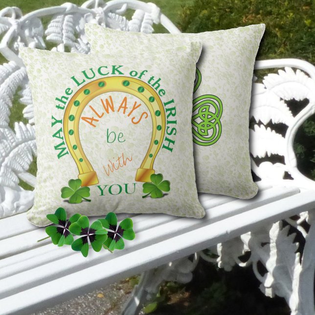 Luck of the Irish Horseshoe with Shamrock Cushion (Creator Uploaded)