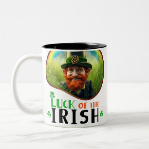 Luck of the Irish - Irish Blessings Two-Tone Coffee Mug