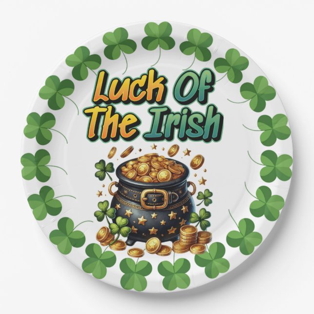 Luck Of The Irish  Paper Plate (Front)