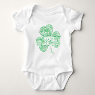 Luck of the Irish Shamrock Baby Bodysuit