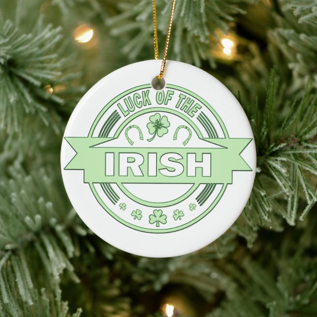 Luck of the Irish St Patrick's day     Ceramic Tree Decoration (Tree)