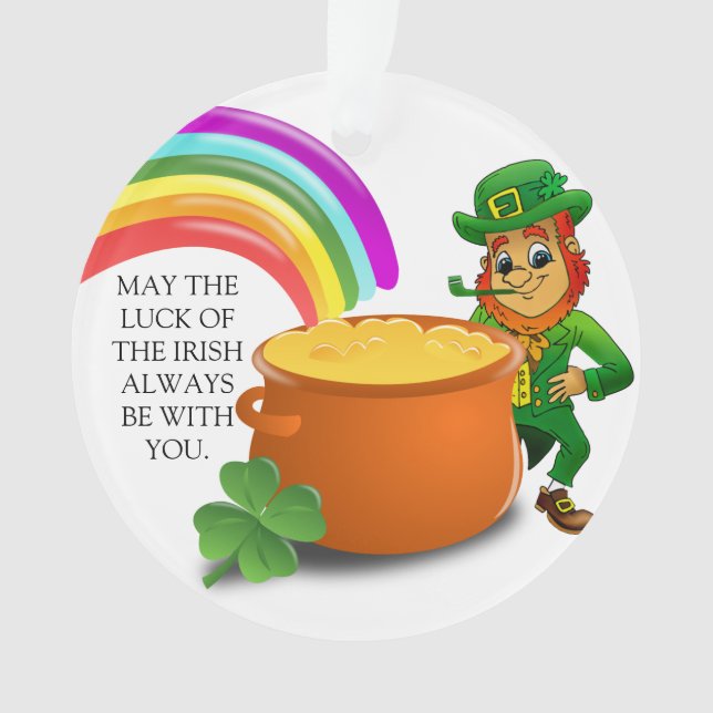 Luck Of The Irish St Patricks Day Ornament (Front)