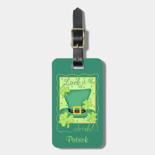 Luck of the Irish St. Patrick's Name Personalised Luggage Tag
