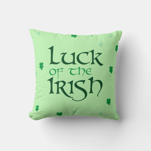 Luck of the Irish Throw Pillow (Front)