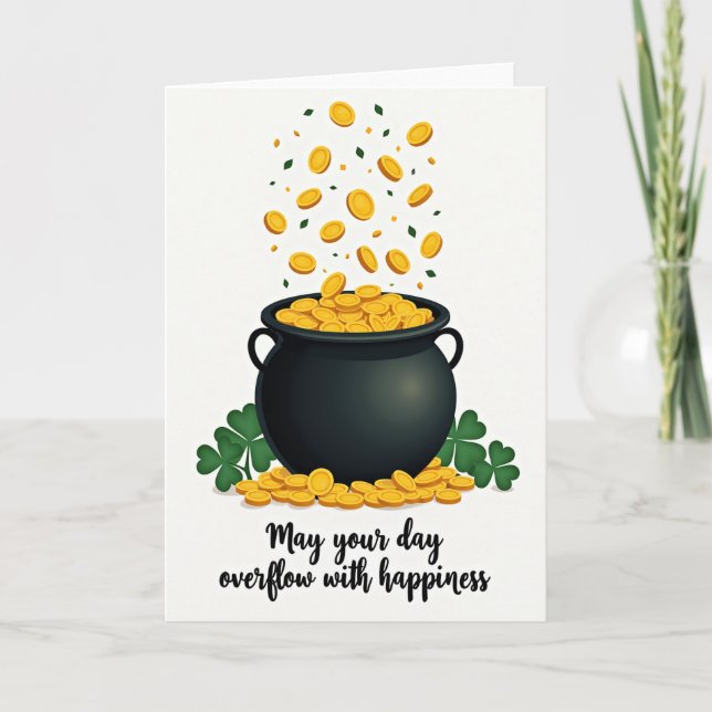 Luck Overflow St Patricks Day Card (Front)
