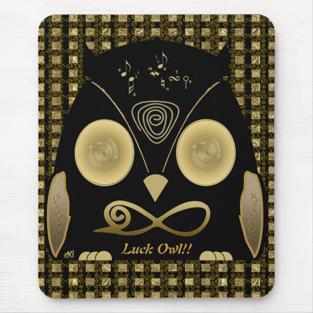 Luck Owl! eXi Mouse Mat (Front)