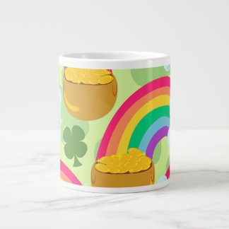 Luck Pot O Gold Pattern Large Coffee Mug