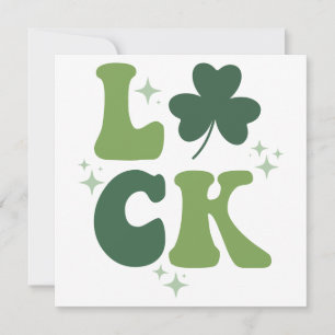 Luck Retro Design PNG SVG Cut File Holiday Card