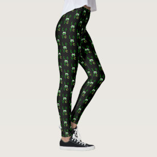 Luck Shamrock Dublin Day Horseshoe Irish Leggings