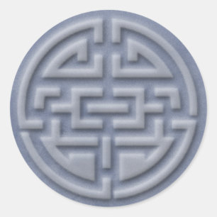 luck symbol classic round sticker