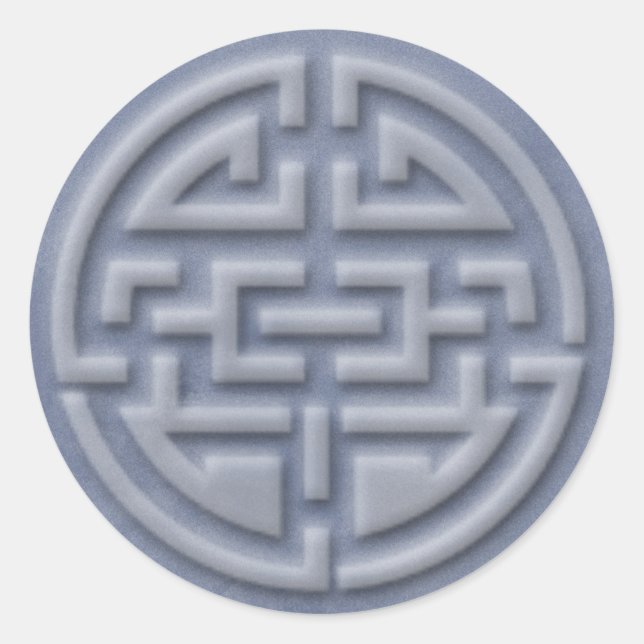 luck symbol classic round sticker (Front)