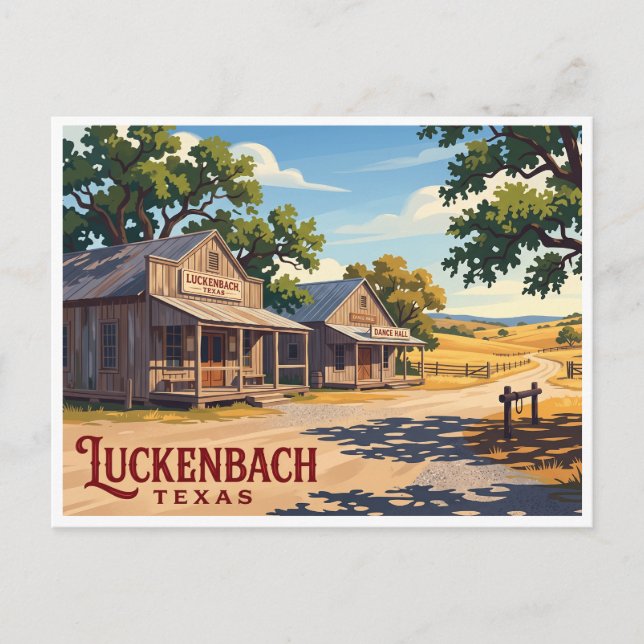 Luckenbach Texas Postcard (Front)