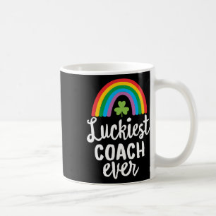 Luckiest Coach Ever St Patrick Day Shamrocks Coffee Mug