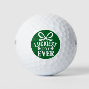 Luckiest Day Ever St Patricks Day Irish Lucky  Golf Balls