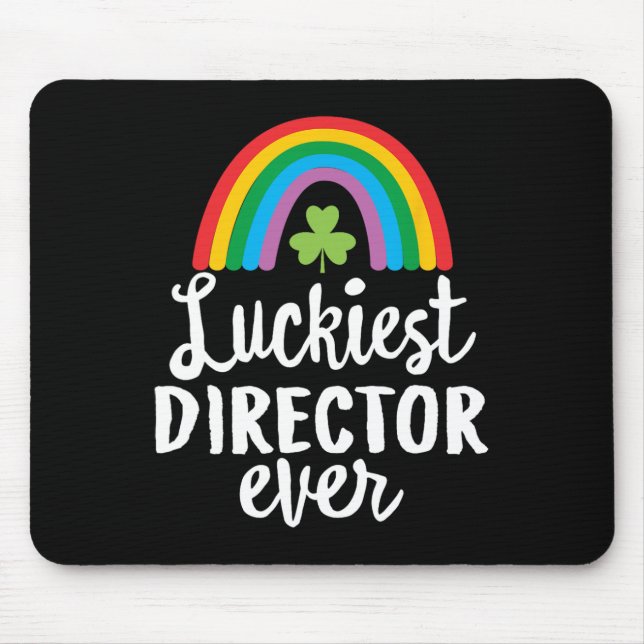 Luckiest Director Ever St Patrick Day Shamrocks  Mouse Mat (Front)