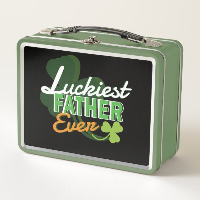 Luckiest Father Ever Metal Lunch Box (Front)